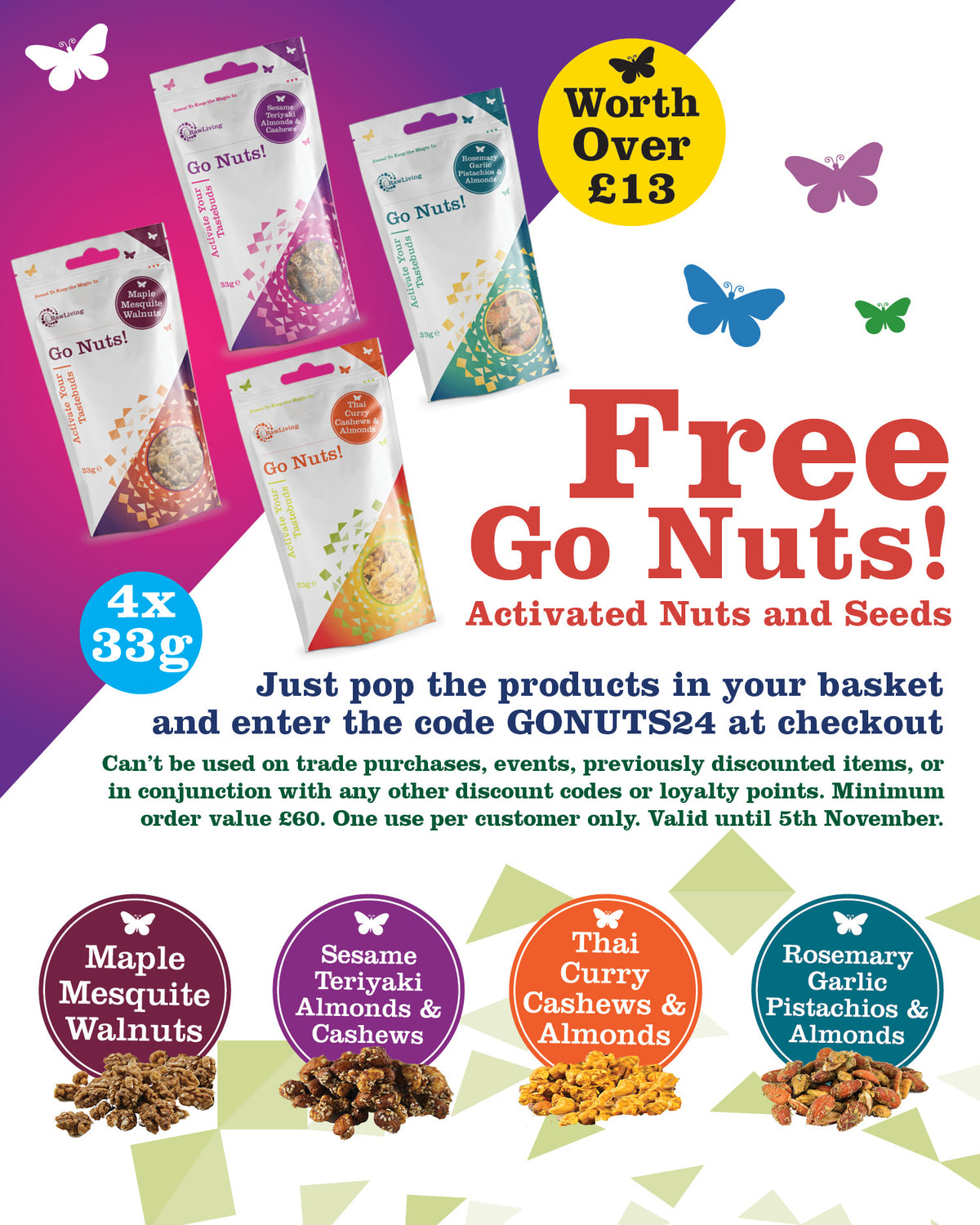 Go Nuts! Bundle 4 x 33g