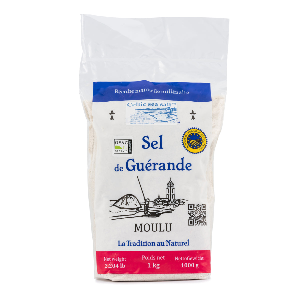 Celtic Sea Salt FINE - Organic (500g, 1kg, 25kg)