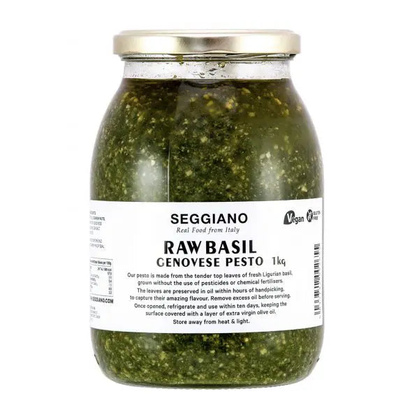 Raw Vegan Basil Pesto 1kg Seggiano Raw Living UK