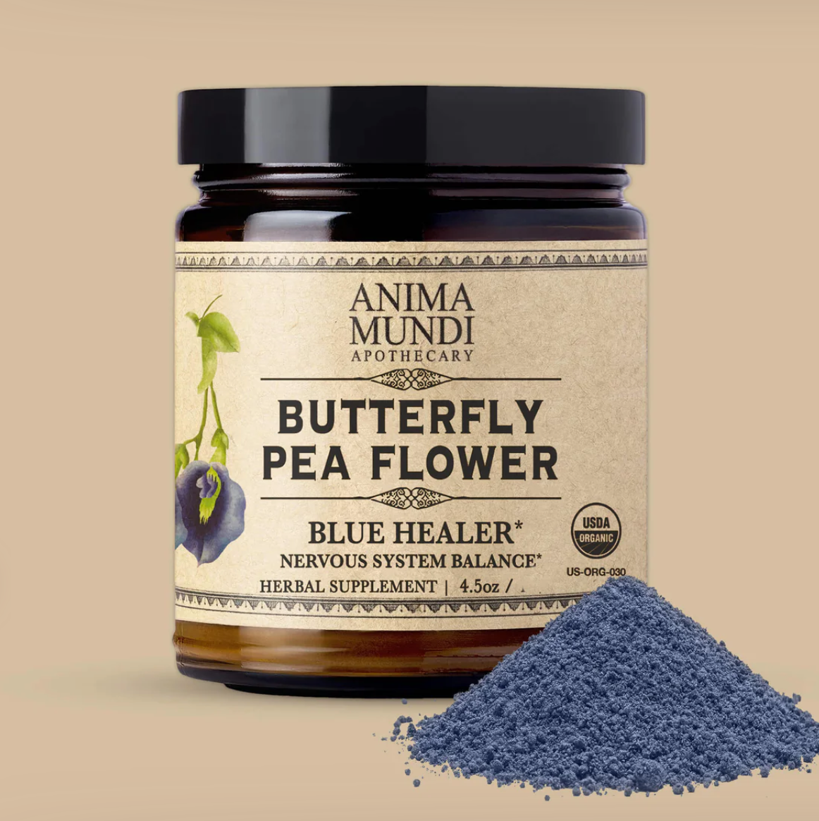 Anima Mundi Herbals - Butterfly Pea Flower Powder (4.5oz)