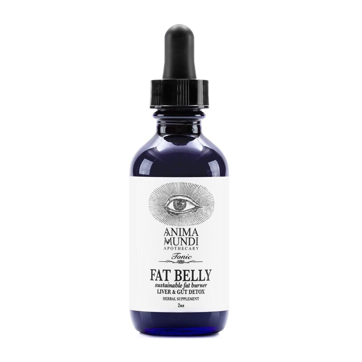 Fat Belly (2oz) | Anima Mundi Herbals | Raw Living UK | Herbs &amp; Tonic Herbs | Anima Mundi&#39;s Fat Belly Tonic, which is highly Anti-Inflammatory &amp; Detoxifying, contains herbs selected help the body digest stagnant fat in the Liver &amp; Tissue.