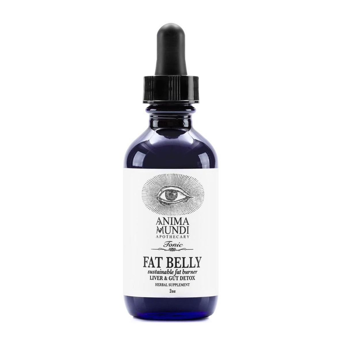 Fat Belly (2oz) | Anima Mundi Herbals | Raw Living UK | Herbs & Tonic Herbs | Anima Mundi's Fat Belly Tonic, which is highly Anti-Inflammatory & Detoxifying, contains herbs selected help the body digest stagnant fat in the Liver & Tissue.