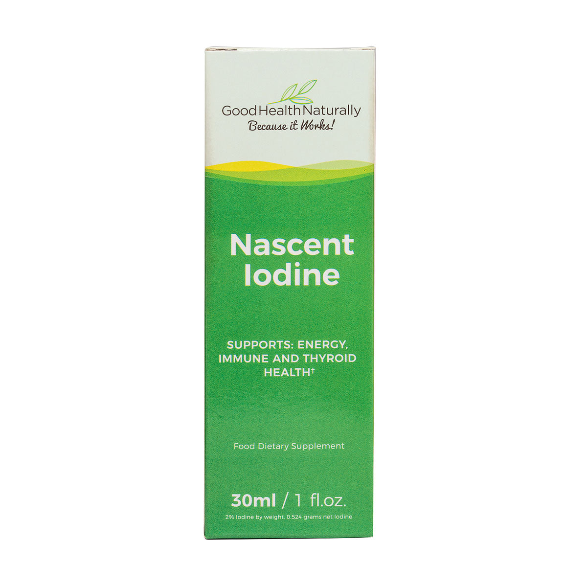 Nascent Iodine | Good Health Naturally | Raw Living UK | Supplements | Good Health Naturally Nascent Iodine (30ml): all the cells in your body contain &amp; use iodine. It is important for Thyroid, Brain &amp; gastric Mucosa (and more).